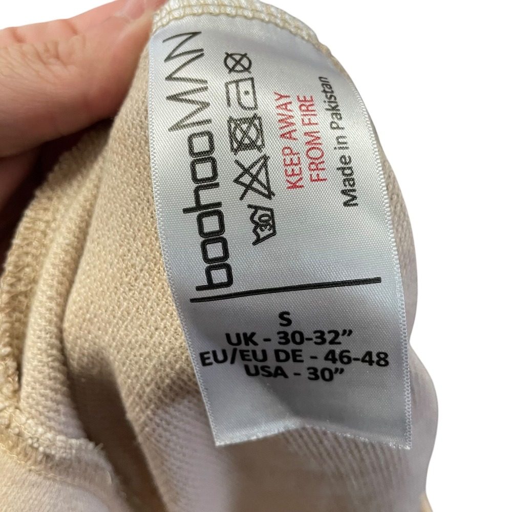 Boohoo Men Beach Gym‎ Workout Training Fitness Drawstring Beige S - Picture 8 of 8